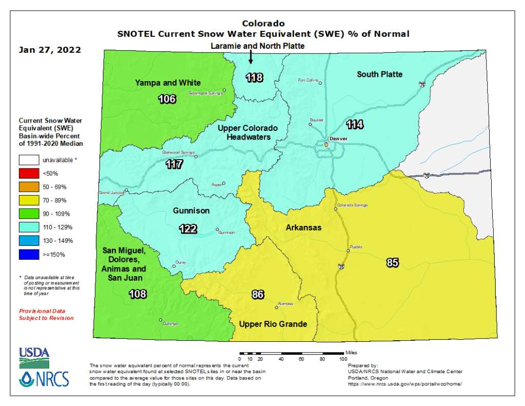 Colorado’s snowpack dips, despite snowfall on the Front Range