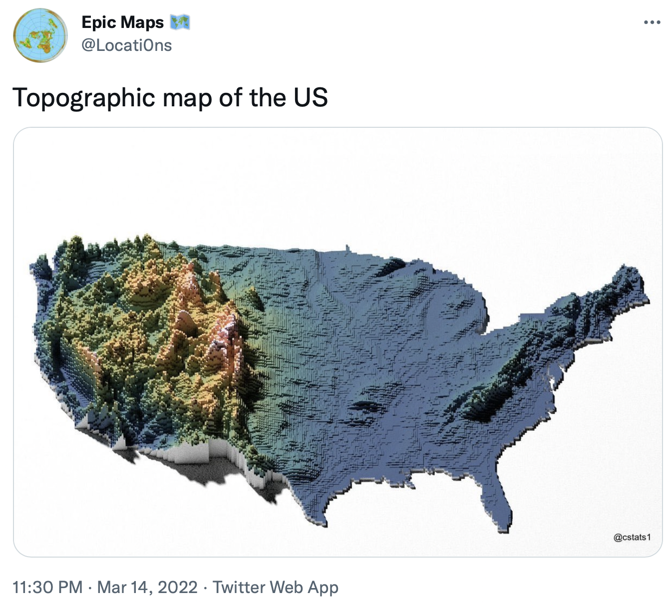 Via Epic Maps with USGS data.