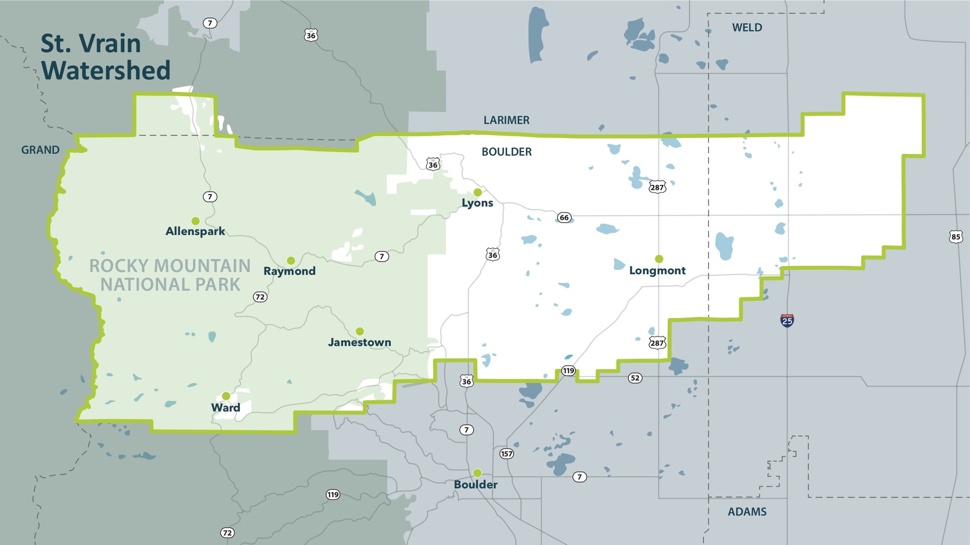 St Vrain District Map Coyote Gulch